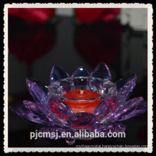 wedding decoration crystal glass lotus candlestick